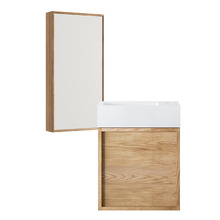 Cali 450mm Wall Hung Small Space Vanity Package with Shaving Cabinet
